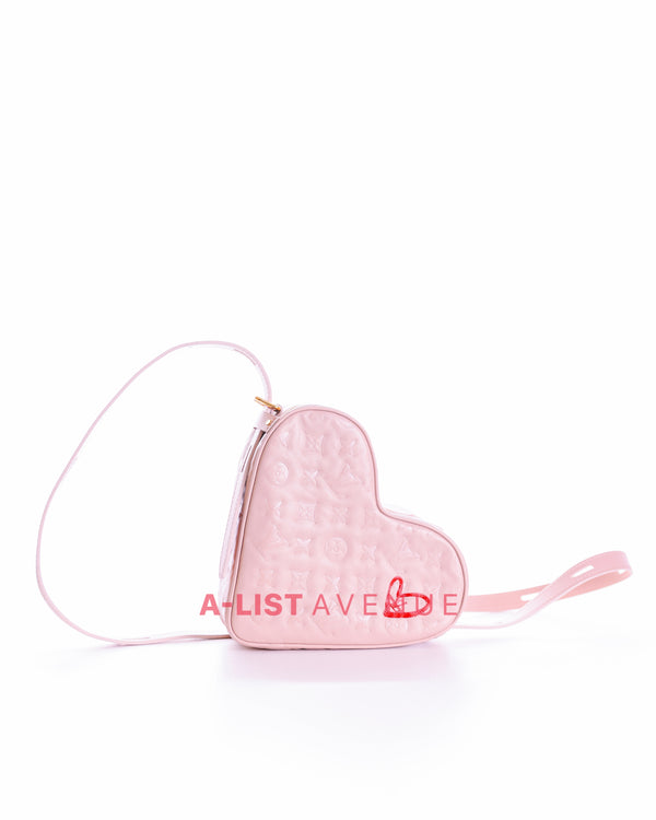 LV "Fall in Love" Limited Edition Sac Coeur Heart-shaped Crossbody Bag in Pink