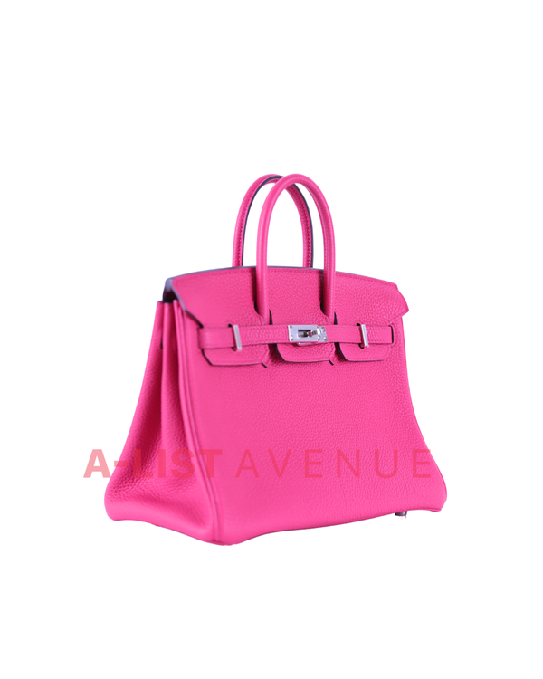 Hermes Birkin 25 Rose Mexico PHW