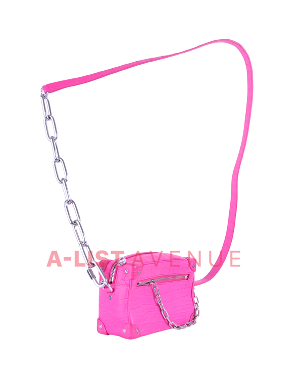 LV Crocodile Mini Soft Trunk Pink