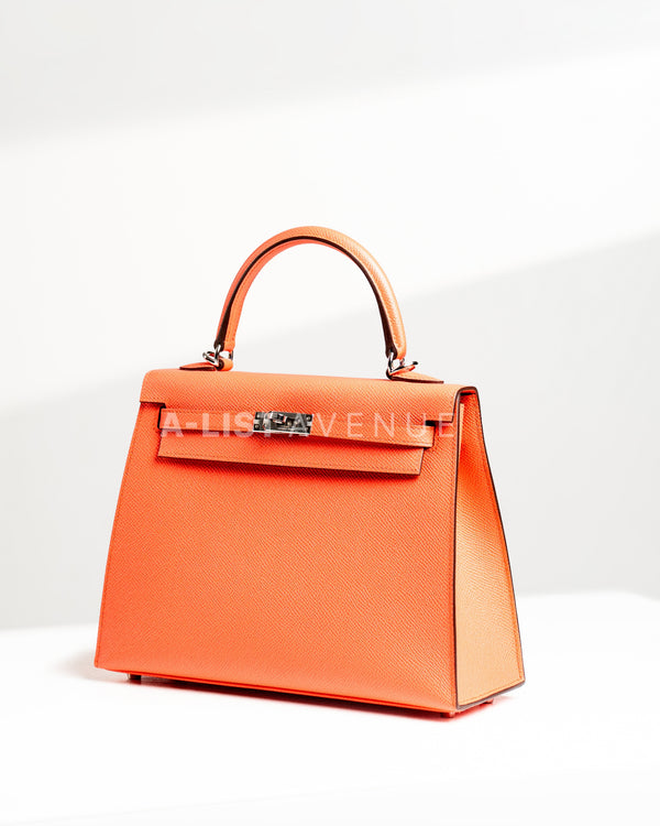 Hermes Kelly 25 Orange PHW