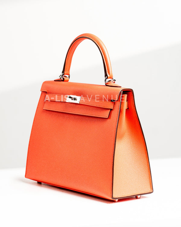 Hermes Kelly 25 Orange PHW