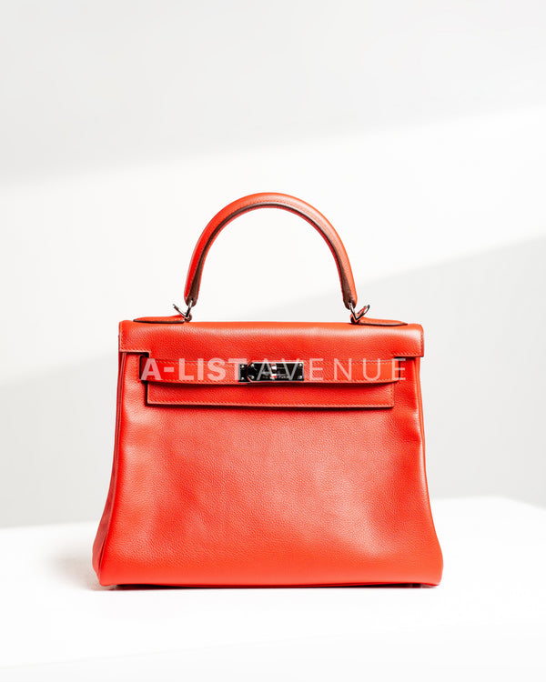 Hermes Kelly 28 Red PHW