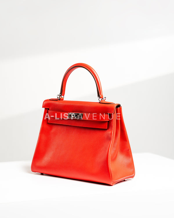 Hermes Kelly 28 Red PHW