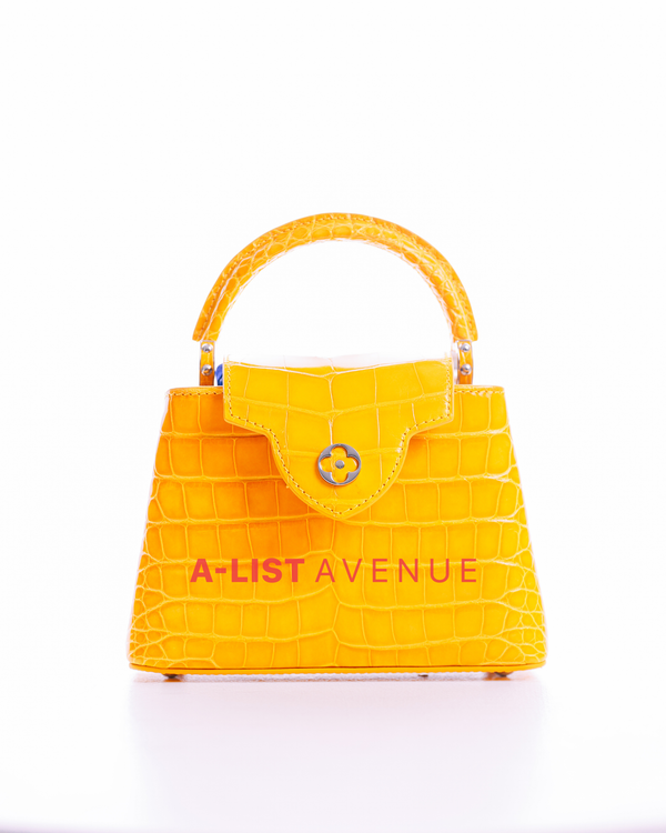 LV Capucines Mini Yellow Alligator Leather