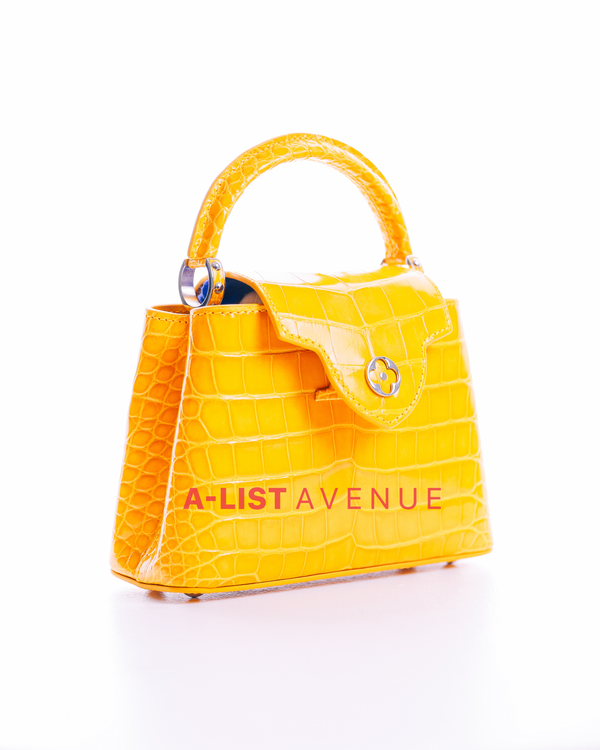 LV Capucines Mini Yellow Alligator Leather
