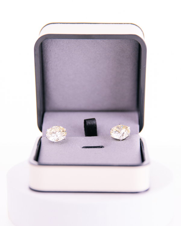 Natural Diamonds 6+ Carats Each Earring