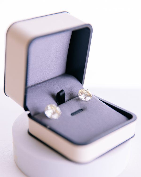 Natural Diamonds 6+ Carats Each Earring