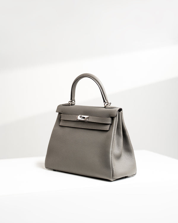 Hermes Kelly 28 Retourne Gray PHW