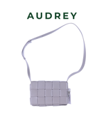 V6 AUDREY Lambskin Cassette Bag in Gray