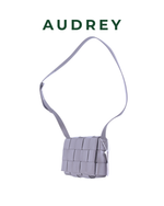 V6 AUDREY Lambskin Cassette Bag in Gray