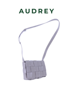 V6 AUDREY Lambskin Cassette Bag in Gray
