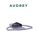 V6 AUDREY Lambskin Cassette Bag in Gray