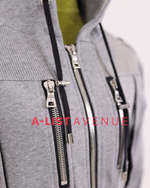 Balmain  #8496 Hoodie Gray