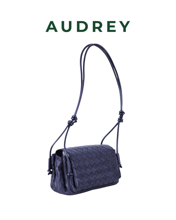 E13 AUDREY Lambskin Sling Bag in Black