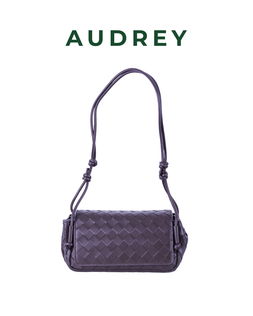 E13 AUDREY Lambskin Sling Bag in Dark Brown
