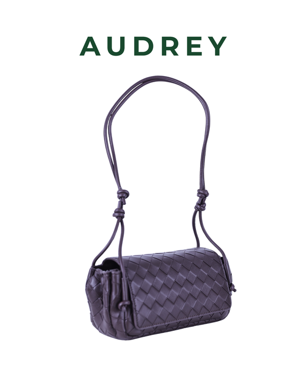 E13 AUDREY Lambskin Sling Bag in Dark Brown
