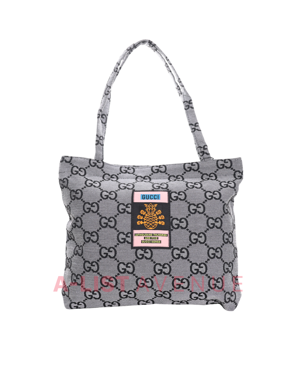 Gucci Pineapple Songs Tote Bag Gray
