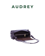 E13 AUDREY Lambskin Sling Bag in Dark Brown