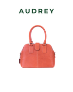 A8 AUDREY Premium Leather Top Handle Bag Brown