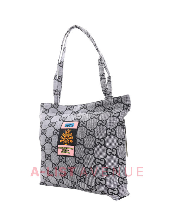 Gucci Pineapple Songs Tote Bag Gray
