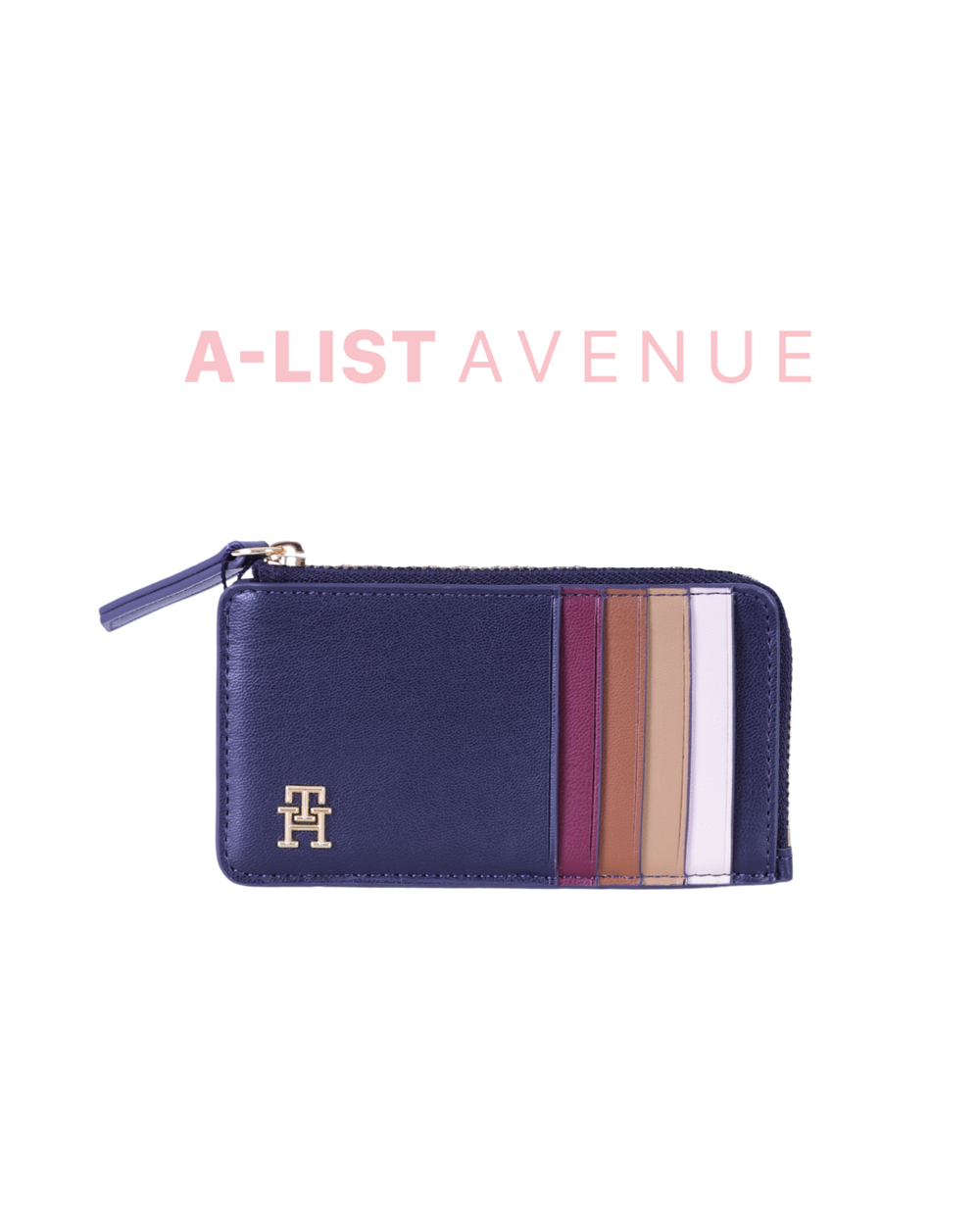 Tommy Hilfiger Multi Colored Zip Cardholder