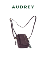 B27 AUDREY Premium Leather Sling Bag Dark Brown