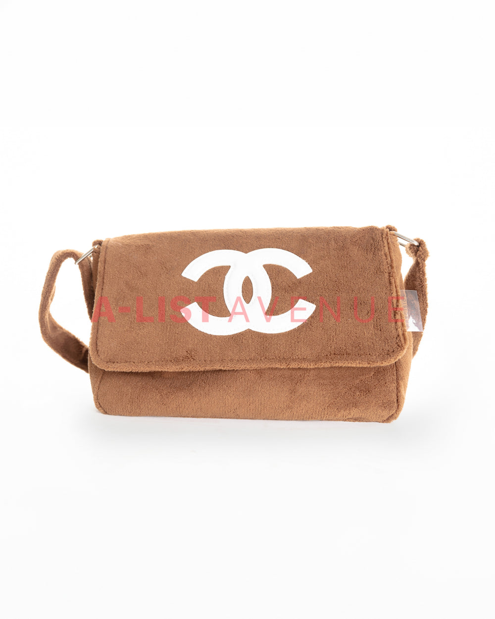 B1T1 Chanel Corduroy Sling Bag Brown