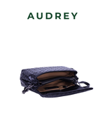 V7 AUDREY Lambskin Flap Bag in Black