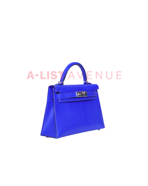 Hermes Mini kelly Blue PHW