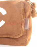 B1T1 Chanel Corduroy Sling Bag Brown