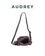 B27 AUDREY Premium Leather Sling Bag Dark Brown