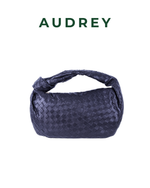 V18 AUDREY Lambskin Hobo Bag with Knot in Black