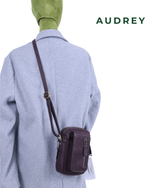 B27 AUDREY Premium Leather Sling Bag Dark Brown