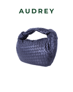 V18 AUDREY Lambskin Hobo Bag with Knot in Black