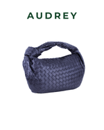 V18 AUDREY Lambskin Hobo Bag with Knot in Black