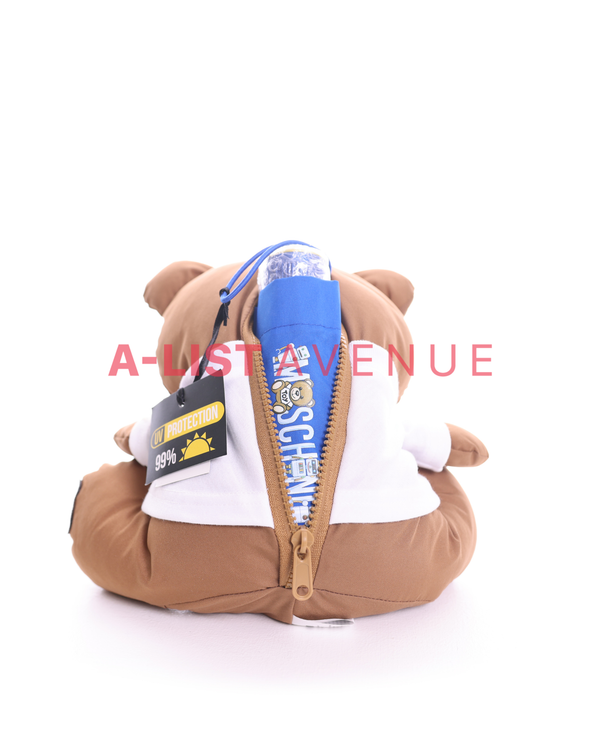 Moschino Teddy Bear Retractable Umbrella Set in Blue
