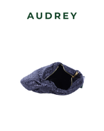 V18 AUDREY Lambskin Hobo Bag with Knot in Black