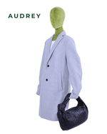 V18 AUDREY Lambskin Hobo Bag with Knot in Black