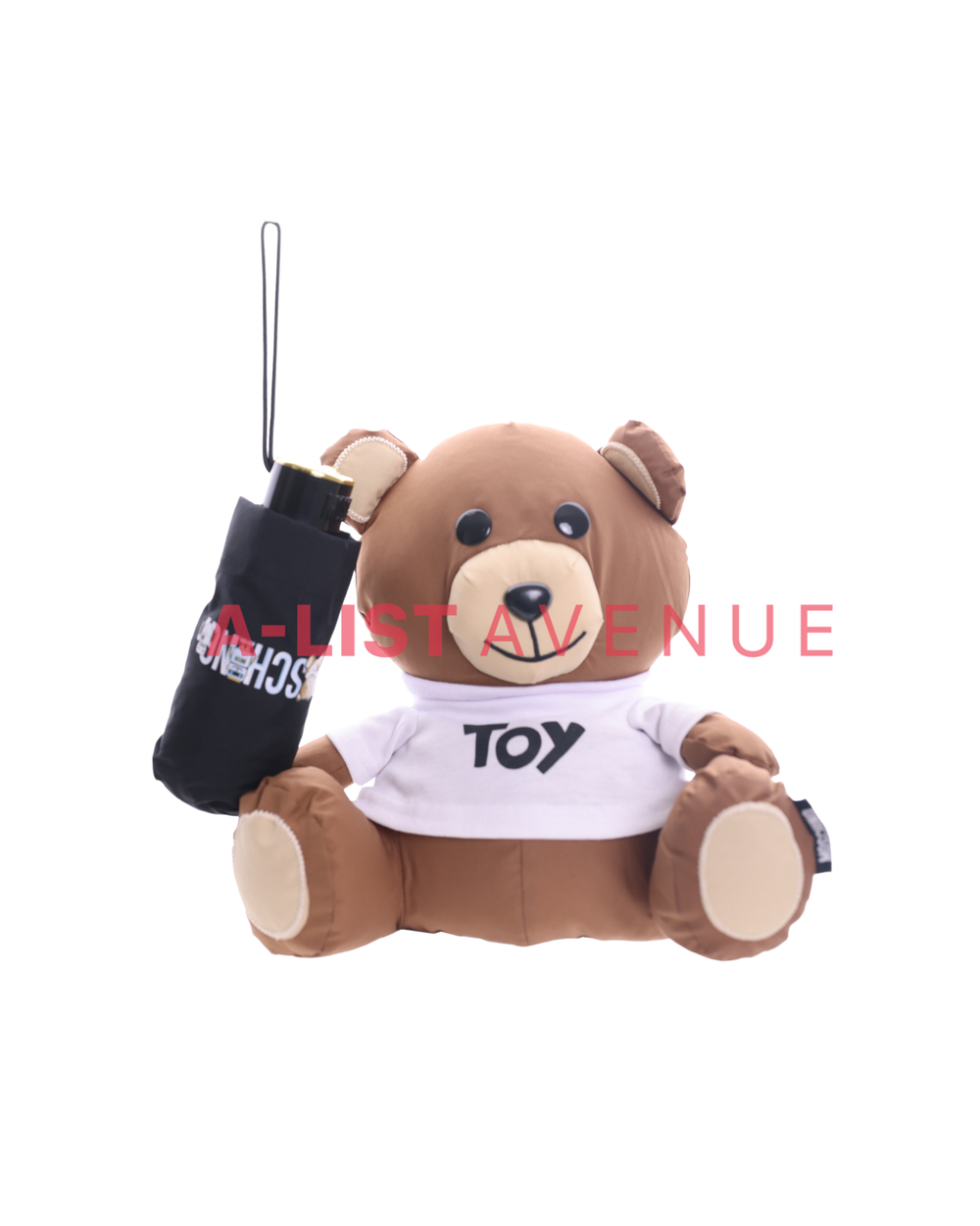 Moschino Teddy Bear Retractable Umbrella Set in Black