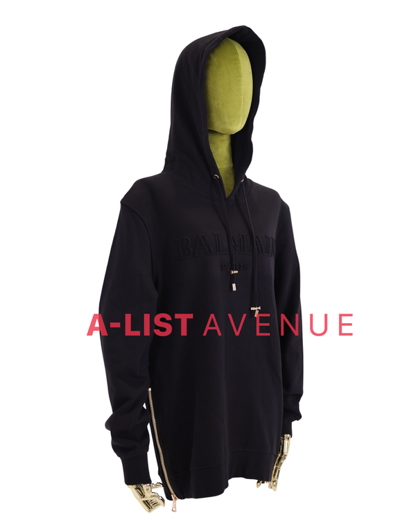 Balmain  #390 Hoodie Black