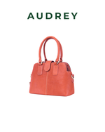 A8 AUDREY Premium Leather Top Handle Bag Brown