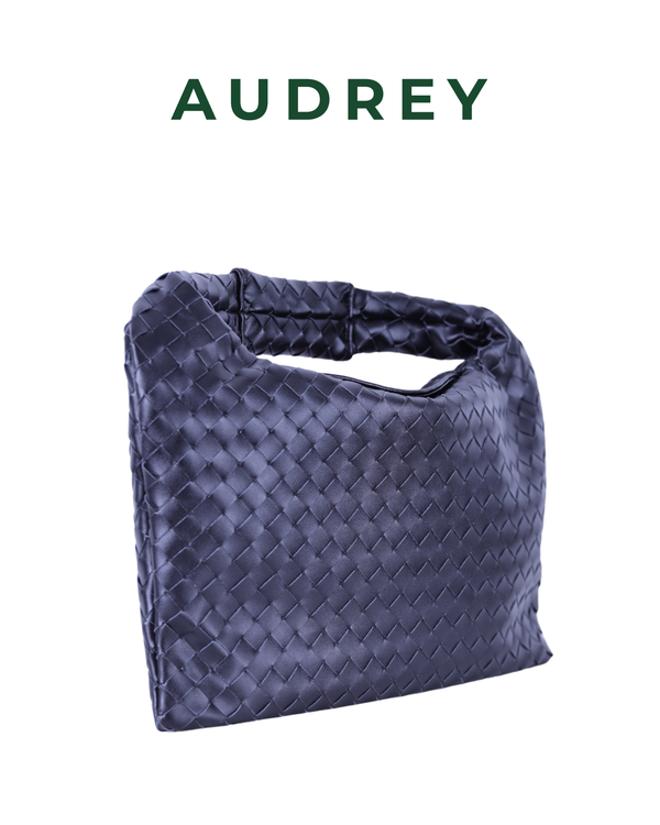 E1 AUDREY Lambskin Hobo Bag in Black