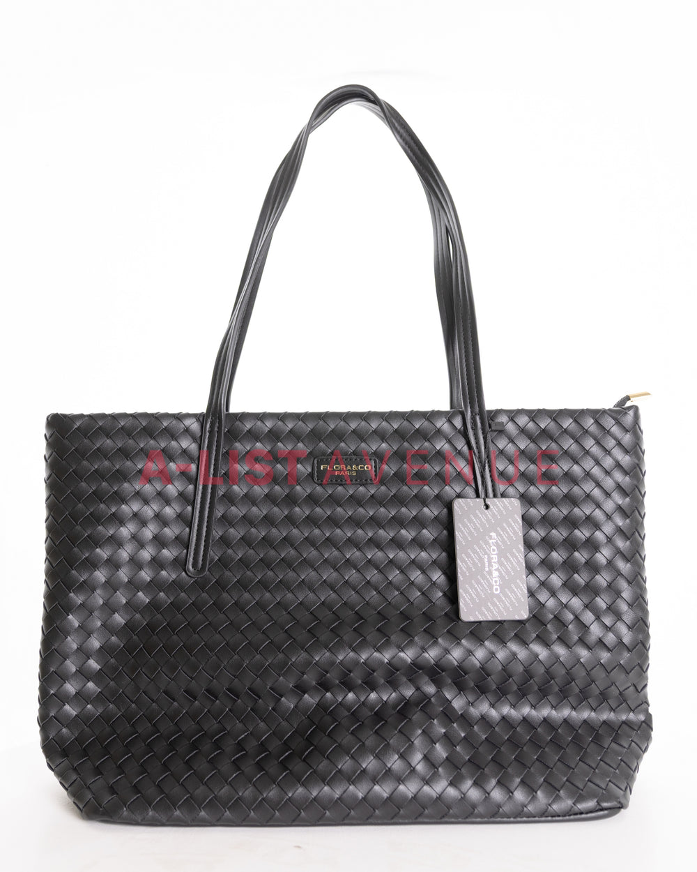Flora & Co Paris Woven Tote Bag In Black