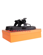 Hermes Empire Black Sandals Size 37
