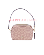 Coach  Mini Carey Crossbody Bag In Signature Canvas Tan/brown