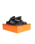 Hermes Empire Black Sandals Size 37