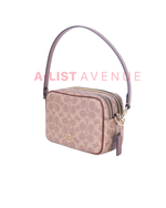 Coach  Mini Carey Crossbody Bag In Signature Canvas Tan/brown