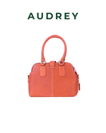A8 AUDREY Premium Leather Top Handle Bag Brown