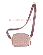 Coach  Mini Carey Crossbody Bag In Signature Canvas Tan/brown