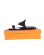 Hermes Hera Black Sandals Size 36.5